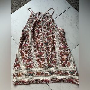 LUCKY BRAND Y2K floral tunic tank; size small